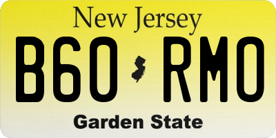 NJ license plate B60RMO