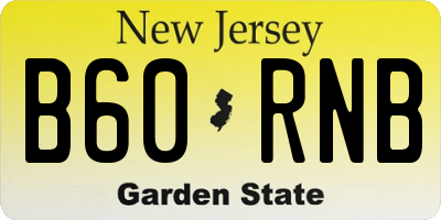 NJ license plate B60RNB