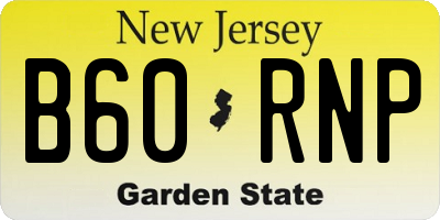 NJ license plate B60RNP