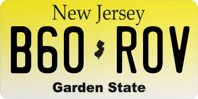 NJ license plate B60ROV