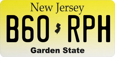 NJ license plate B60RPH