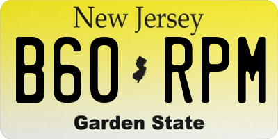 NJ license plate B60RPM