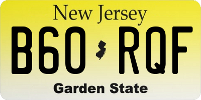 NJ license plate B60RQF