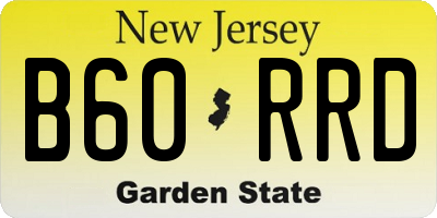 NJ license plate B60RRD