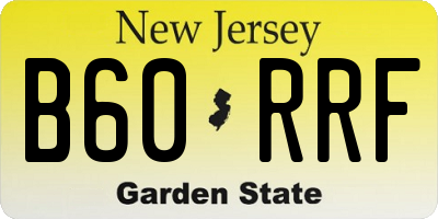 NJ license plate B60RRF