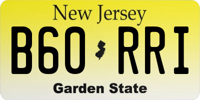 NJ license plate B60RRI