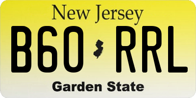 NJ license plate B60RRL