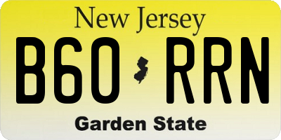 NJ license plate B60RRN