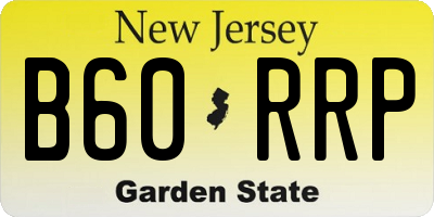NJ license plate B60RRP