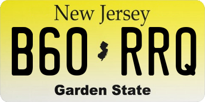NJ license plate B60RRQ