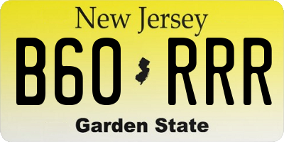 NJ license plate B60RRR