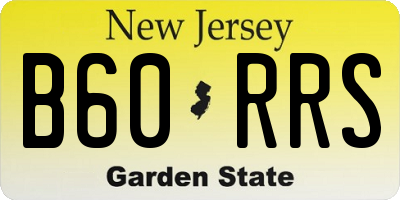 NJ license plate B60RRS