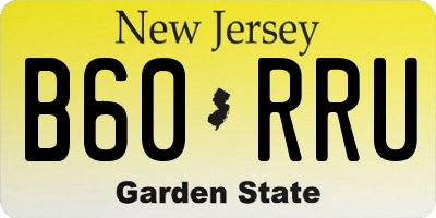 NJ license plate B60RRU