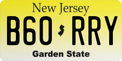 NJ license plate B60RRY