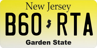 NJ license plate B60RTA