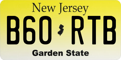 NJ license plate B60RTB
