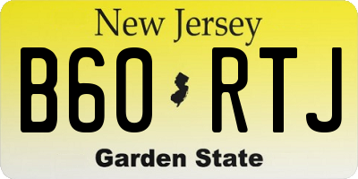 NJ license plate B60RTJ
