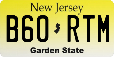 NJ license plate B60RTM