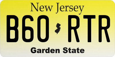 NJ license plate B60RTR