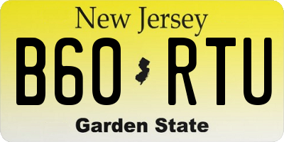 NJ license plate B60RTU