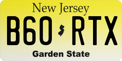 NJ license plate B60RTX