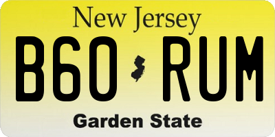 NJ license plate B60RUM