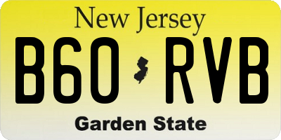 NJ license plate B60RVB