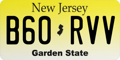 NJ license plate B60RVV