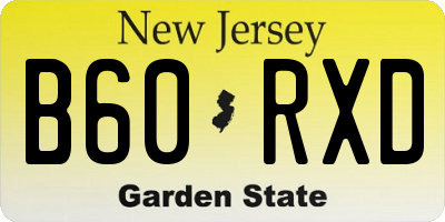 NJ license plate B60RXD