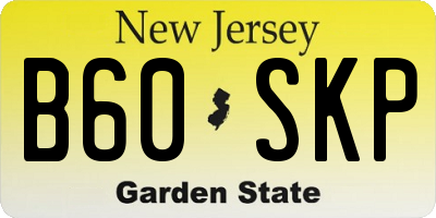 NJ license plate B60SKP