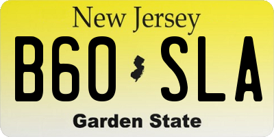 NJ license plate B60SLA