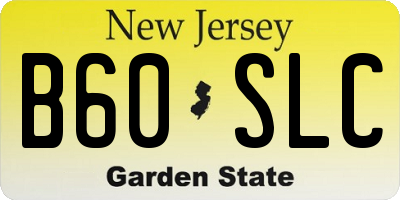 NJ license plate B60SLC