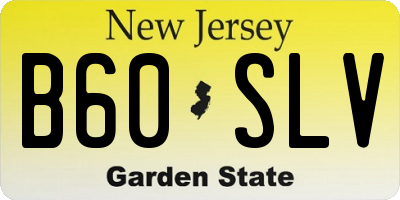 NJ license plate B60SLV