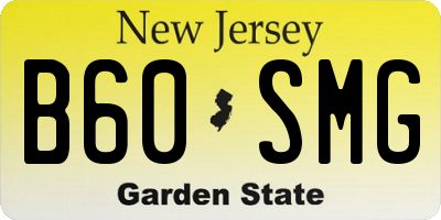 NJ license plate B60SMG