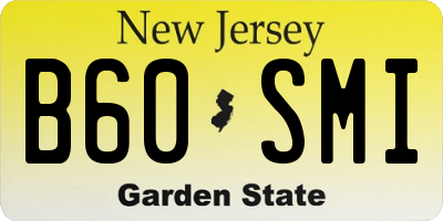 NJ license plate B60SMI