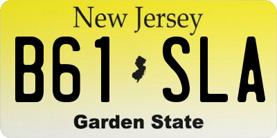 NJ license plate B61SLA