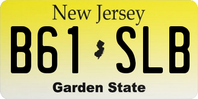 NJ license plate B61SLB