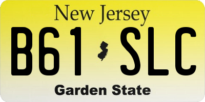 NJ license plate B61SLC