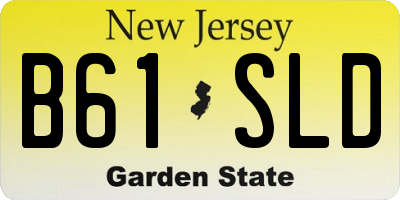 NJ license plate B61SLD