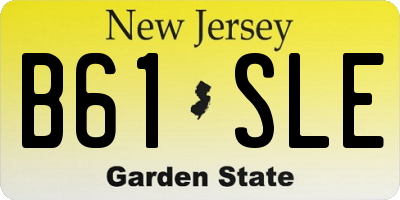 NJ license plate B61SLE