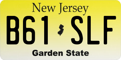 NJ license plate B61SLF