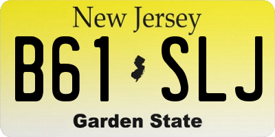 NJ license plate B61SLJ