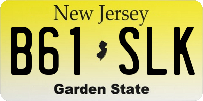 NJ license plate B61SLK