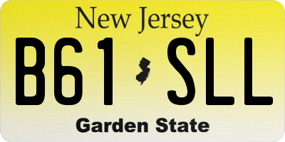NJ license plate B61SLL