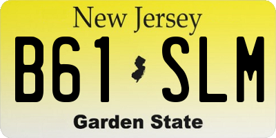 NJ license plate B61SLM