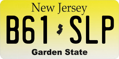 NJ license plate B61SLP