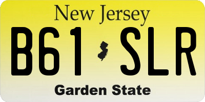 NJ license plate B61SLR