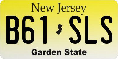 NJ license plate B61SLS