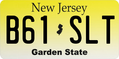 NJ license plate B61SLT
