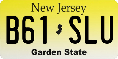 NJ license plate B61SLU